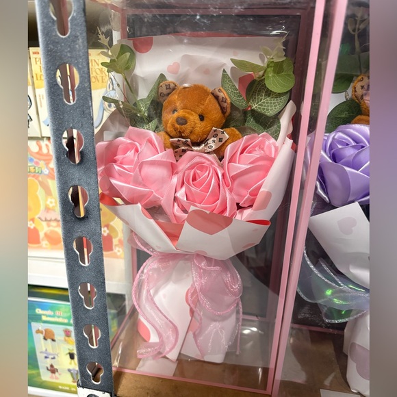 Other - Pink Roses Bouquet whit light and bear